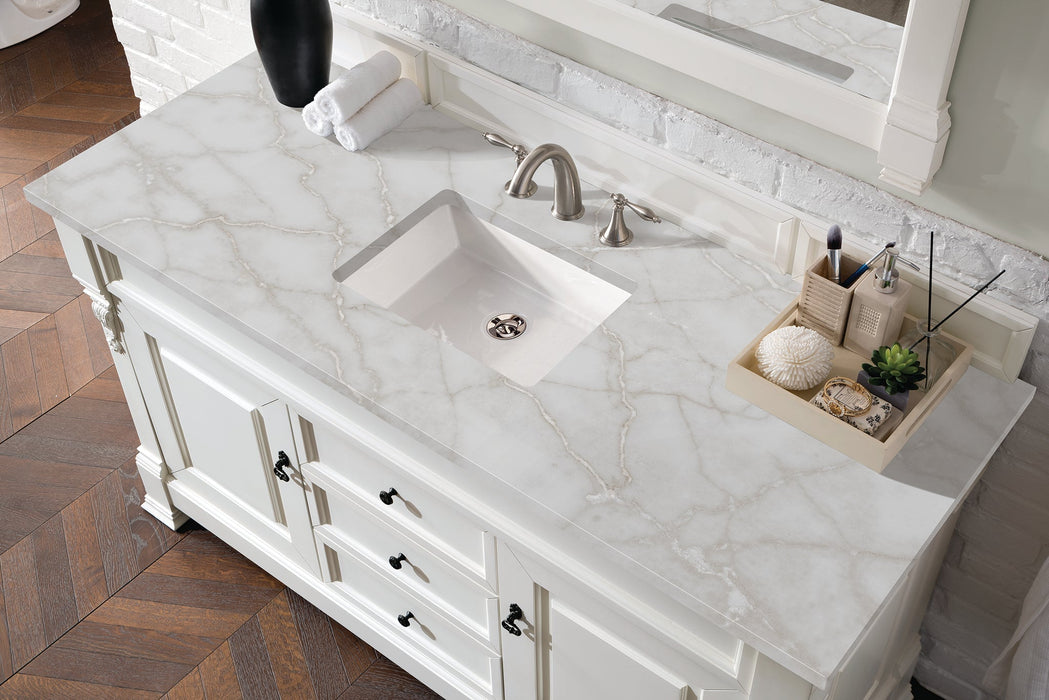 Brookfield 60" Single Bathroom Vanity in Bright White