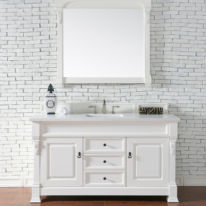 Brookfield 60" Single Bathroom Vanity in Bright White