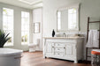 Brookfield 60" Single Bathroom Vanity in Bright White Single Bathroom Vanity James Martin Vanities Eternal Marfil Quartz 