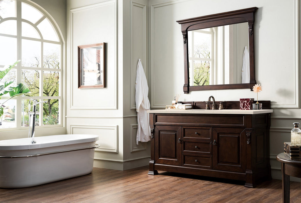 Brookfield 60" Single Bathroom Vanity in Burnished Mahogany