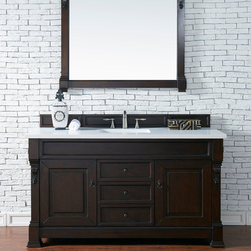 Brookfield 60" Single Bathroom Vanity in Burnished Mahogany Single Bathroom Vanity James Martin Vanities Select Your Top 