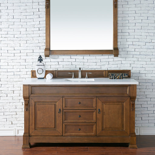 Brookfield 60" Single Bathroom Vanity in Country Oak Single Bathroom Vanity James Martin Vanities Select Your Top 