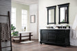 Brookfield 72" Double Bathroom Vanity in Antique Black Single Bathroom Vanity James Martin Vanities Eternal Serena Quartz 