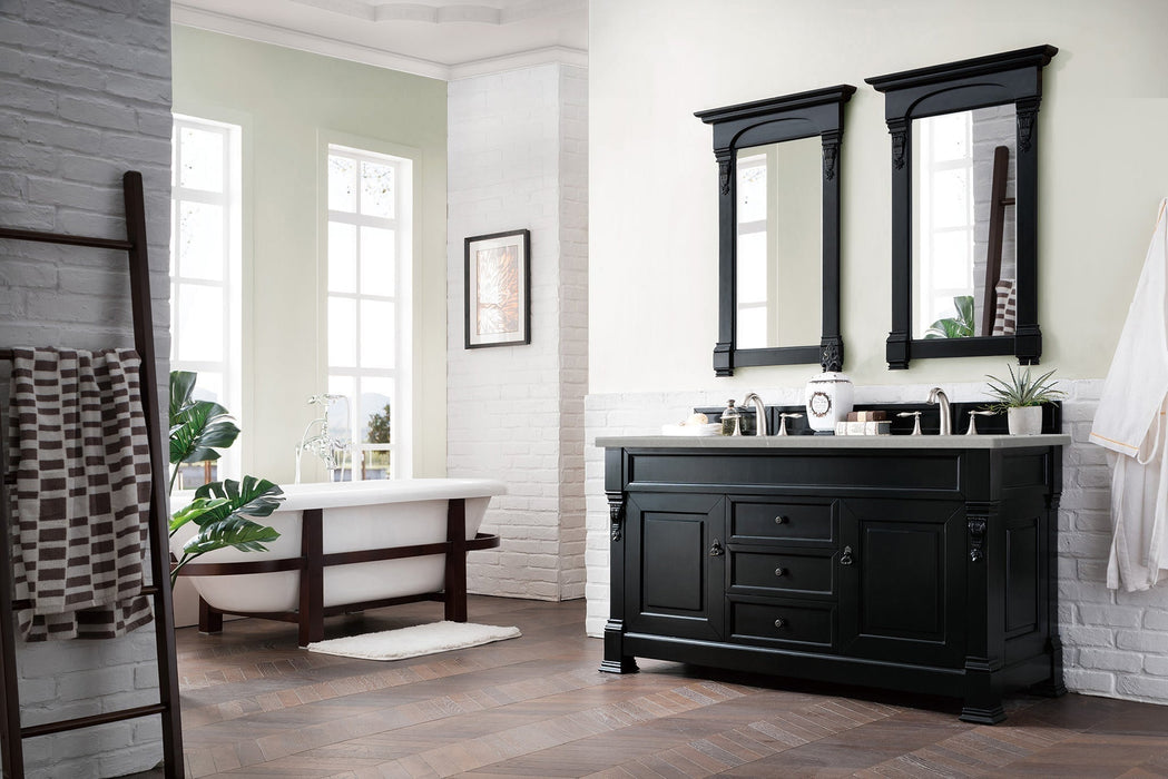 Brookfield 72" Double Bathroom Vanity in Antique Black