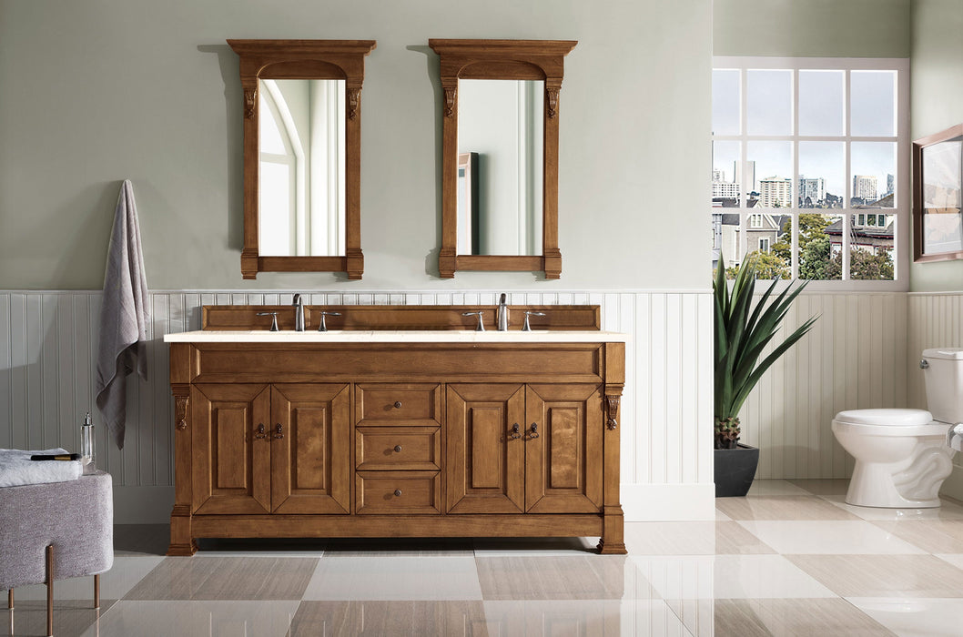 Brookfield 72" Double Bathroom Vanity in Country Oak Single Bathroom Vanity James Martin Vanities 