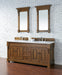 Brookfield 72" Double Bathroom Vanity in Country Oak Single Bathroom Vanity James Martin Vanities Ethereal Noctis Quartz 