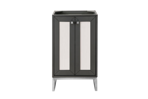 Chianti 20" Single Vanity Cabinet, Mineral Gray, Brushed Nickel - Luxe Vanity & Tub