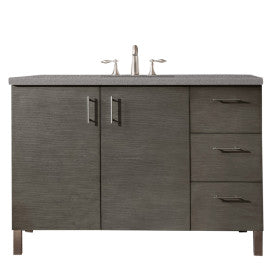 48" Metropolitan Single Bathroom Vanity, Silver Oak