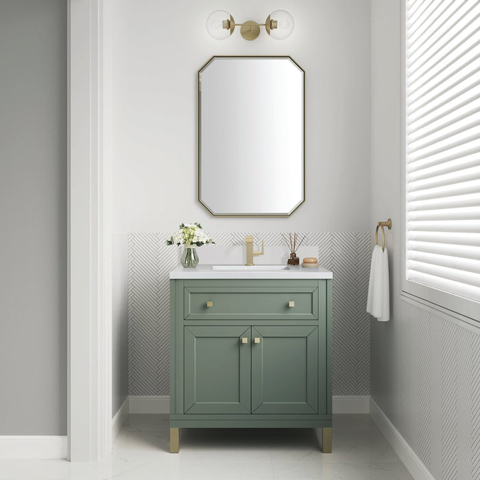 Chicago 30" Single Bathroom Vanity in Smokey Celadon