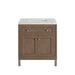 Chicago 30" Single Bathroom Vanity Whitewashed Walnut Single Bathroom Vanity James Martin Vanities Eternal Jasmine Pearl Quartz 