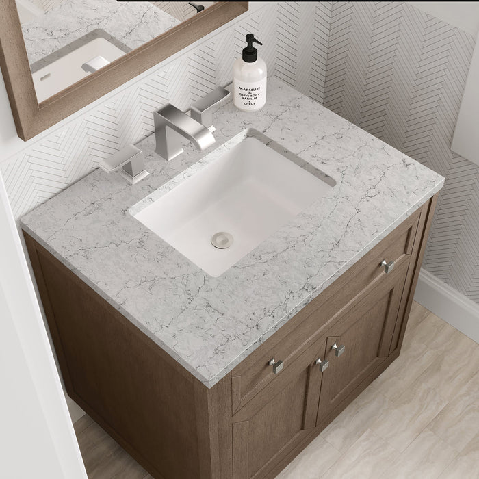 Chicago 30" Single Bathroom Vanity Whitewashed Walnut