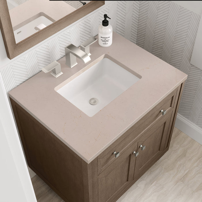 Chicago 30" Single Bathroom Vanity Whitewashed Walnut