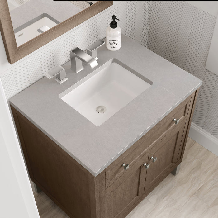 Chicago 30" Single Bathroom Vanity Whitewashed Walnut