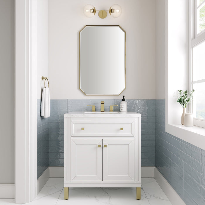 Chicago 30" Single Vanity in Glossy White James Martin Vanities 