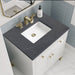 Chicago 30" Single Vanity in Glossy White James Martin Vanities Parisien Bleu Quartz 