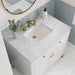 Chicago 36" Single Bathroom Vanity Glossy White Single Bathroom Vanity James Martin Vanities Eternal Marfil Quartz 