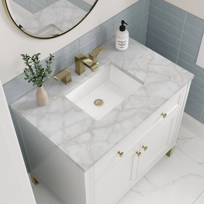 Chicago 36" Single Bathroom Vanity Glossy White