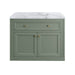 Chicago 36" Single Bathroom Vanity in Smokey Celadon Single Bathroom Vanity James Martin Vanities Ethereal Noctis Quartz 