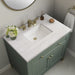 Chicago 36" Single Bathroom Vanity in Smokey Celadon Single Bathroom Vanity James Martin Vanities Eternal Marfil Quartz 