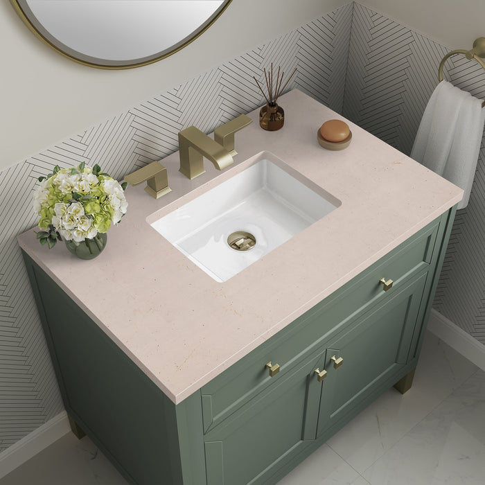 Chicago 36" Single Bathroom Vanity in Smokey Celadon