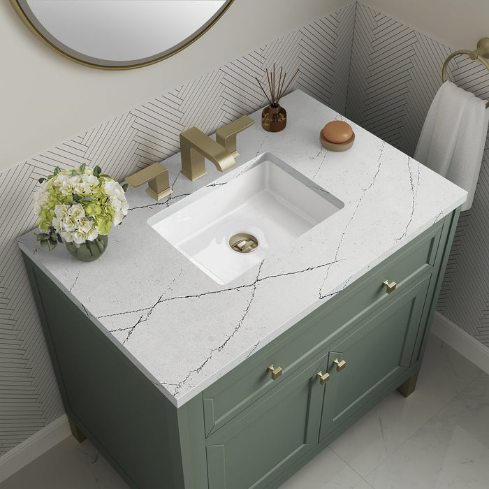 Chicago 36" Single Bathroom Vanity in Smokey Celadon