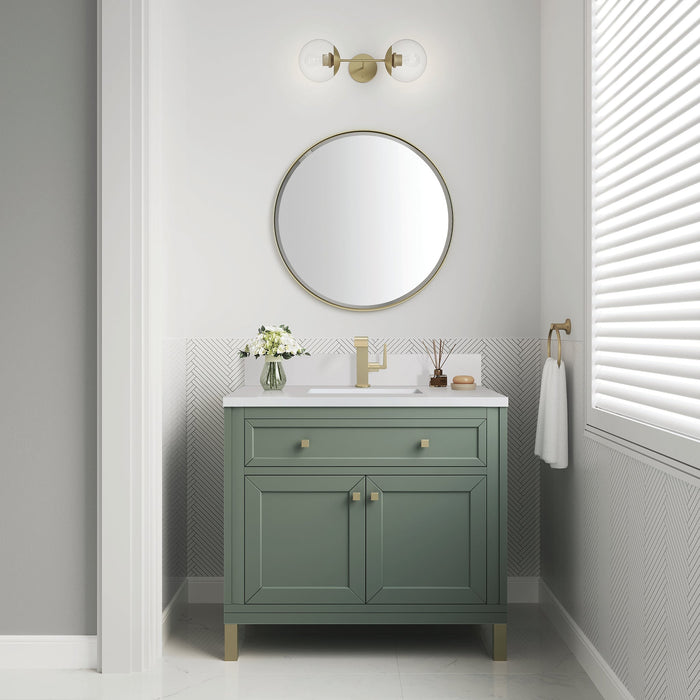 Chicago 36" Single Bathroom Vanity in Smokey Celadon