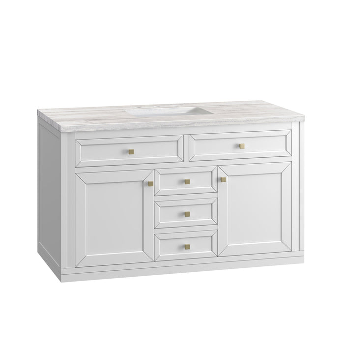 Chicago 48" Single Bathroom Vanity in Glossy White Single Bathroom Vanity James Martin Vanities 