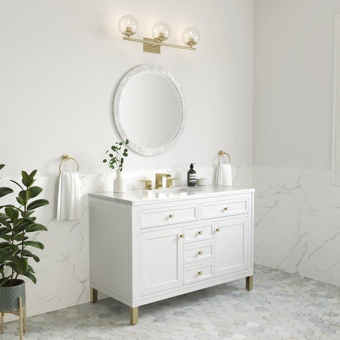 Chicago 48" Single Bathroom Vanity in Glossy White Single Bathroom Vanity James Martin Vanities 