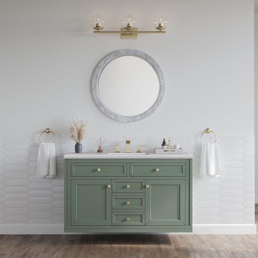 Chicago 48" Single Bathroom Vanity in Smokey Celadon Single Bathroom Vanity James Martin Vanities 