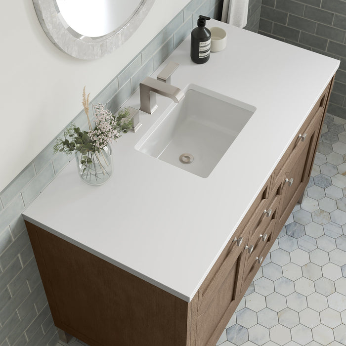 Chicago 48" Single Bathroom Vanity in Whitewashed Walnut