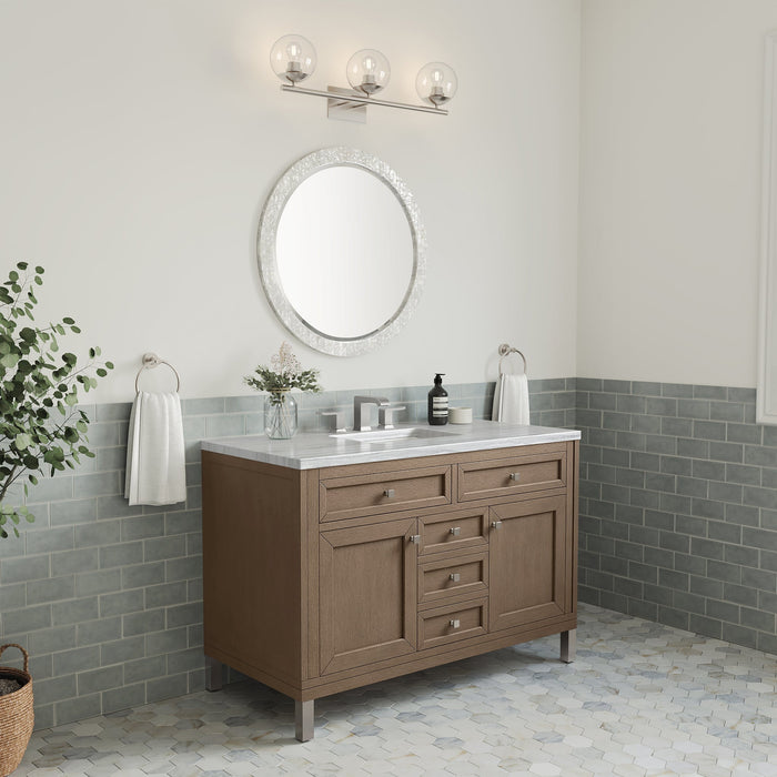 Chicago 48" Single Bathroom Vanity in Whitewashed Walnut Single Bathroom Vanity James Martin Vanities 