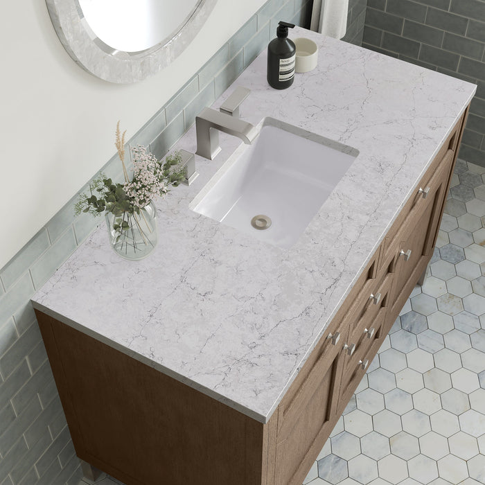 Chicago 48" Single Bathroom Vanity in Whitewashed Walnut