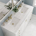 Chicago 60" Double Bathroom Vanity in Glossy White Double bathroom Vanity James Martin Vanities Eternal Serena Quartz 