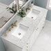 Chicago 60" Double Bathroom Vanity in Glossy White Double bathroom Vanity James Martin Vanities Parisien Bleu Quartz 