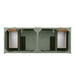 Chicago 60" Double Bathroom Vanity in Smokey Celadon Double bathroom Vanity James Martin Vanities Eternal Serena Quartz 