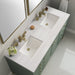 Chicago 60" Double Bathroom Vanity in Smokey Celadon Double bathroom Vanity James Martin Vanities Eternal Marfil Quartz 