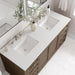 Chicago 60" Double Bathroom Vanity in Whitewashed Walnut Double bathroom Vanity James Martin Vanities Carrara White Marble 