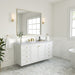 Chicago 60" Single Bathroom Vanity in Glossy White Single Bathroom Vanity James Martin Vanities Carrara White Marble 