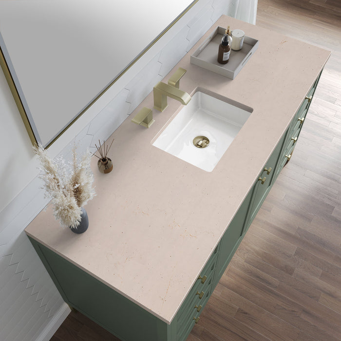 Chicago 60" Single Bathroom Vanity in Smokey Celadon