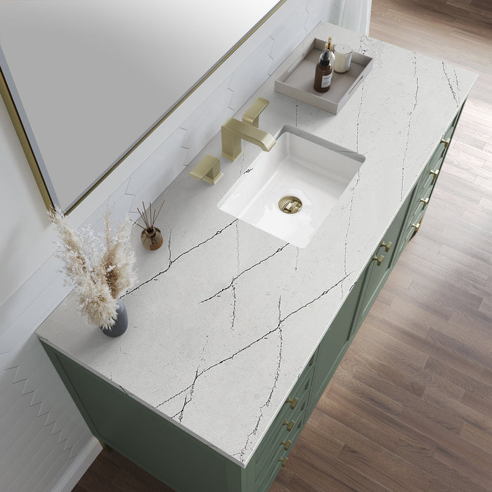 Chicago 60" Single Bathroom Vanity in Smokey Celadon