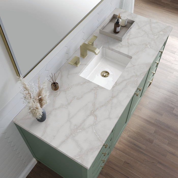 Chicago 60" Single Bathroom Vanity in Smokey Celadon