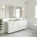 Chicago 72" Double Bathroom Vanity in Glossy White Double bathroom Vanity James Martin Vanities Eternal Jasmine Pearl Quartz 