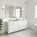 Chicago 72" Double Bathroom Vanity in Glossy White Double bathroom Vanity James Martin Vanities 