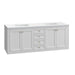 Chicago 72" Double Bathroom Vanity in Glossy White Double bathroom Vanity James Martin Vanities Ethereal Noctis Quartz 