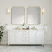 Chicago 72" Double Bathroom Vanity in Glossy White Double bathroom Vanity James Martin Vanities Select Your Top 