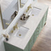 Chicago 72" Double Bathroom Vanity in Smokey Celadon Double bathroom Vanity James Martin Vanities Ethereal Noctis Quartz 