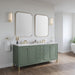 Chicago 72" Double Bathroom Vanity in Smokey Celadon Double bathroom Vanity James Martin Vanities Carrara White Marble 