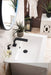 Alicante 24" Single Vanity, Glossy White, Matte Black w/ White Glossy Composite Stone Top - Luxe Vanity & Tub