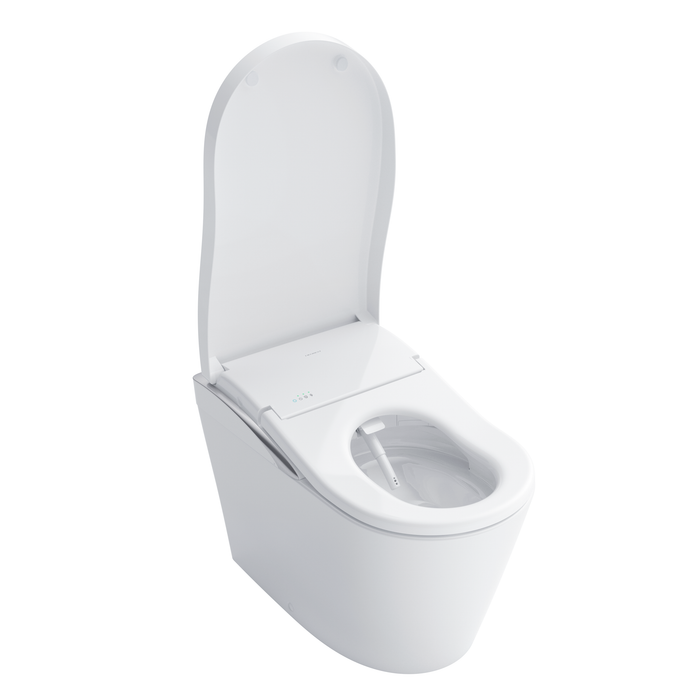 TOTO Neorest LS 0.8 / 1 GPF Dual Flush One Piece Elongated Chair Height Toilet with Integrated Smart Bidet Seat, Auto / Tornado Flush, PREMIST, and EWATER+ - Luxe Vanity & Tub