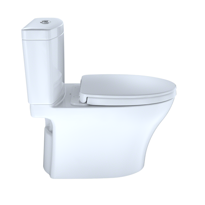 TOTO Aquia IV 0.9 / 1.28 GPF Dual Flush Two Piece Elongated Toilet with Push Button Flush - Seat Included - Luxe Vanity & Tub